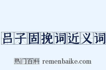 吕子固挽词近义词是什么意思的图片